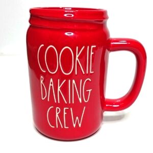 Rae Dunn Red & White 'Cookie Baking Crew' Mug